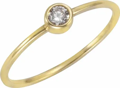 Produktbild von Celesta Gold Ring 375/- Gelbgold Zirkonia weiß 375/- Gold gelb 054 (17,2) Zirkonia weiß 324370150-2