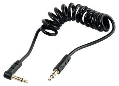 Produktbild von VIVanco™Audio-Spiralkabel mit 90°-Klinkenstecker