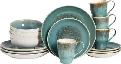 Produktbild von CreaTable, 24303, Caldera Grün, Kombiservice 16-tlg, Steinzeug