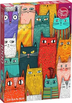 Produktbild von CHERRY PAZZI Puzzle Katzen dringen in die Welt ein 1000 Dplks
