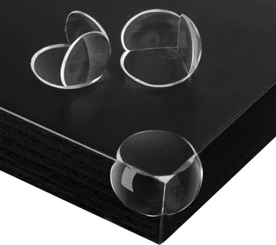 Image de lot de 8 protections d'angles autocollantes, protection d'angles pour table, armoire et autres meubles, 8 protections d'angles transparentes, protection d'angles de meubles pour angles et bords à 90°, protection d'angles de table