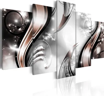 Produktbild von Modernes Wandbild a-A-0075-b-p (100x50) - 5 Teilig Bilder Fotografie auf Vlies Leinwand Foto Bild Dekoration Wand Bilder Kunstdruck ABSTRAKT