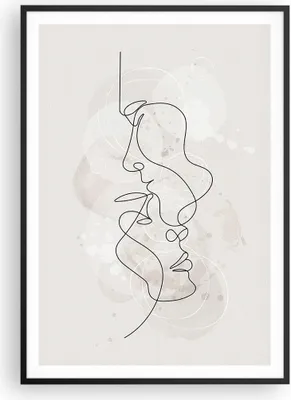 Produktbild von Gerahmtes Poster - Schwarzer Rahmen - Einzeilig Mann Frau - 70x100 cm - Wand Bild - Wanddeko - Wandbilder - Kunstposter - Wandposter - Bilderrahmen - Bilder - Kunstdruck - P2BPA70x100-4629