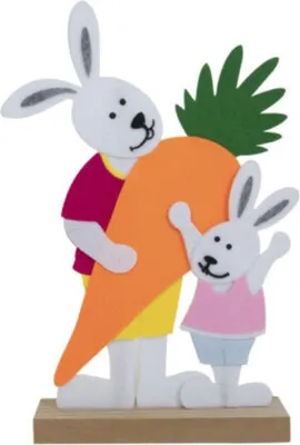 Produktbild von Massamarkt Osterhase fühlte sich mit Karotten 35 cm