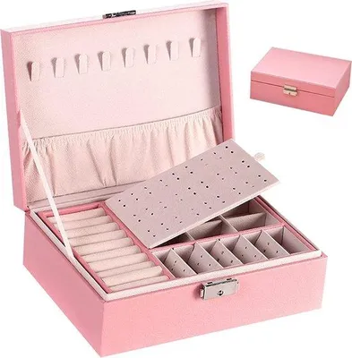 Immagine prodotto di Portagioie da donna, da portare con sé, con cassetti