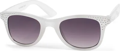 Produktbild von styleBREAKER Mädchen Nerd Sonnenbrille mit Strass, Kunststoff Rahmen und Polycarbonat Flachgläsern, Kinder 09020087