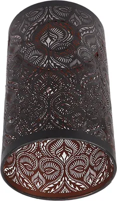 Image de Abat-jour en fer forgé Abat-jour en fer amovible creux sculpté Abat-jour moderne pour ampoules E27 E26