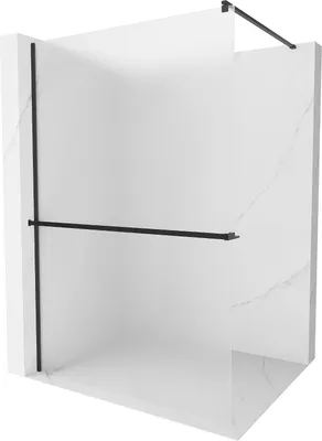 Immagine prodotto di Mexen Kioto+ parete doccia con mensola Walk-in 120 x 200 cm, brina, nero - 800-120-121-70-30