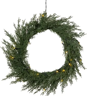 Produktbild von Star Trading LED-Tannenkranz "Thuja", 20 warmwhite LED,