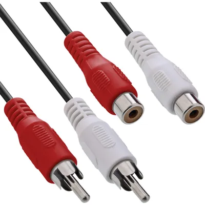 Zdjęcie produktu dla InLine® Cinch Verlängerung, 2x Cinch, Stecker / Buchse, 5m