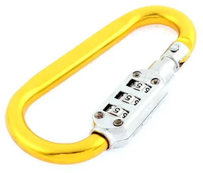 Produktbild von Rš¹ckstellbar Kombination Nummer 3 Stelliger Vorh?ngeschloss Karabiner Haken