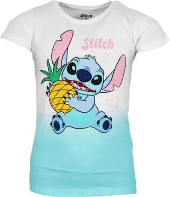Produktbild von Disney Lilo und Stitch Mädchen Kinder kurzarm T-Shirt Shirt – Blau / 92