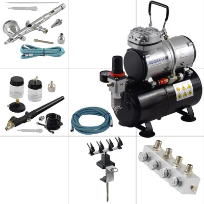 Produktbild von Agora-Tec® Airbrush Komplett-Set PROFI XV.3