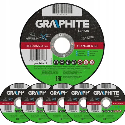 Produktbild von GRAPHITE 57H720 Stein-Trennscheiben 115mm Beton