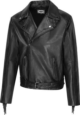 Produktbild von Stars & Stripes Western Biker Fransenjacke Flieger-Design Nappaleder »LIAM« Gr.M
