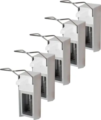 Produktbild von 5 Desinfektionsspender Alu 1000 ml Euronorm - LH - Alufront - Edelstahlpumpe