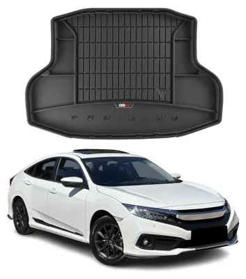 Productafbeelding van OMAC rubberen bagagerek voor Honda Civic X hatchback, modeljaren 2017-2025, TPE, zwart