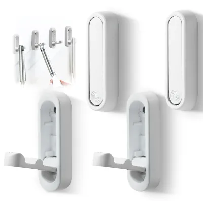 Produktbild von Set mit 4 klappbaren Wandhaken aus Zinklegierung