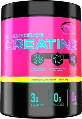 Produktbild von Genius Nutrition Creatine Monohydrate (400g) Unflavoured - Kreatin - Kreatin-Monohydrat