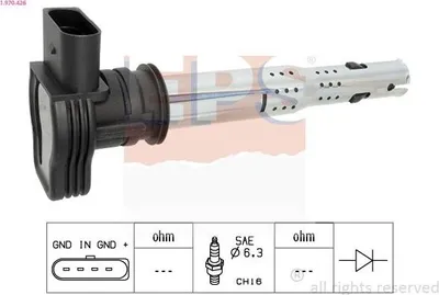 Zdjęcie produktu dla Cewka Zapłonowa Vw 1. 8/2. 0Tfsi 04- /Audi A3-A6/Q7/Tt /Seat/Skoda
