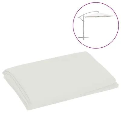 Produktbild von Sonnenschirmbezug Ersatzbezug Bespannung für Sonnenschirme mit UV-Schutz Ersatzstoff Sonnenschutz Gartenschirm Terrasse Balkon Sandweiß 300 cm