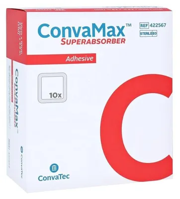 Produktbild von Convamax Superabsorber adhäsiv 15x15 cm 10 St