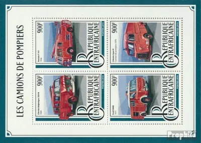 Produktbild von Briefmarken Zentralafrikanische Republik 2016 Mi 6650-6653 Kleinbogen (kompl. Ausgabe) postfrisch Feuerwehrfahrzeuge