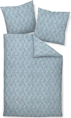 Produktbild von Janine Design Bettwäsche-Garnitur Mako-Soft-Seersucker 20149 TANGO Farbe sterlingblau Größe 135x200+80x80