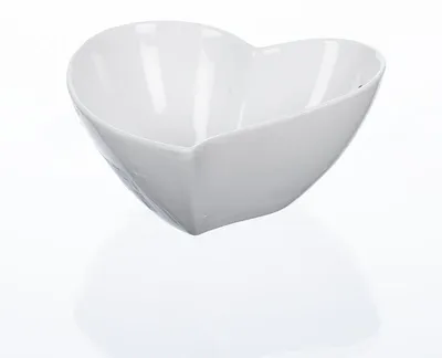 Produktbild von 6er Set Porzellan Schale, Dekoschale HEART HERZ D. 14cm H. 6cm weiß Sandra Rich