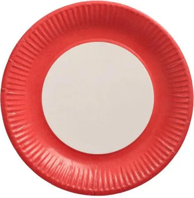 Produktbild von Teller, Pappe rund Ø 23 cm rot