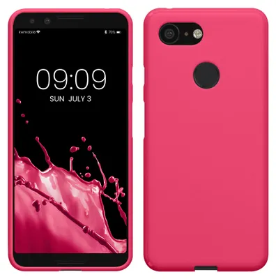 Produktbild von kwmobile Handyhülle für Google Pixel 3 Hülle - TPU Case - Kabelloses Laden - Schutzhülle Cover in Neon Pink
