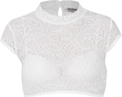 Produktbild von MarJo Dirndlbluse "Eberfing" Kurzarm | Offwhite Größe: 46