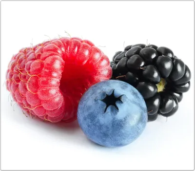 Produktbild von Spritzschutz Herdabdeckplatte Schneidebrett aus Glas Dreierlei Beeren 1-Teilig (60x52cm)