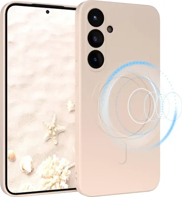 Produktbild von EAZY CASE - Silikonhülle magnetisch für Samsung Galaxy S25 Plus, Hülle Silikon, weich stoßfeste Magnet Handyhülle, Schutzhülle mit Kameraschutz, TPU Bumper in Natur
