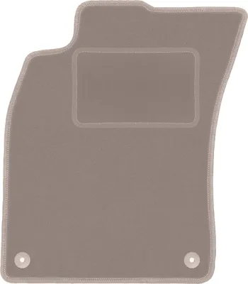 Produktbild von Fahrerfußmatte Velours beige passend für Audi A6 C6 (2004-2006, Limousine, Kombi, Avant) – mit Befestigungen – passgenau