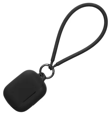 Produktbild von Silikon Case mit Sticker mit Handschlaufe für Anker Soundcore K20i Schwarz