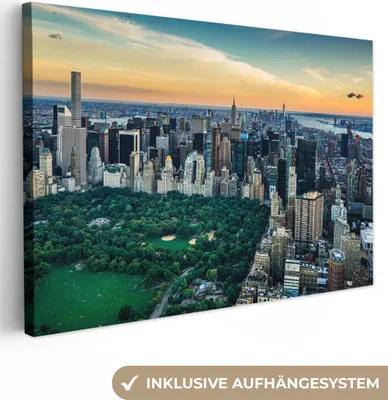 Produktbild von MuchoWow® - Leinwandbilder - New York - Central Park - Amerika, Wandbild, Wanddeko Bilder Wohnzimmer, 30x20 cm