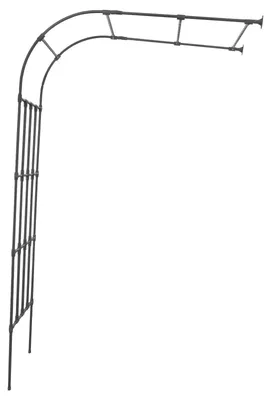 Immagine prodotto di Spalliera da giardino - Graticcio a semiarco - Struttura robusta - Per piante rampicanti - Per cancelli e balconi - Nero