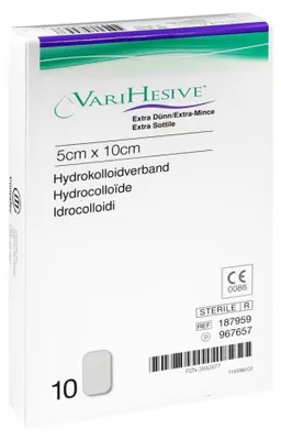 Image de Pansement hydrocolloïde Varihesive extra fin 5 cm x 10 cm, boîte de 10