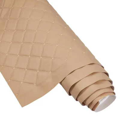 Zdjęcie produktu dla Materiał tapicerski z pianki pokryty winylową fakturą, idealny do obicia mebli i projektów DIY