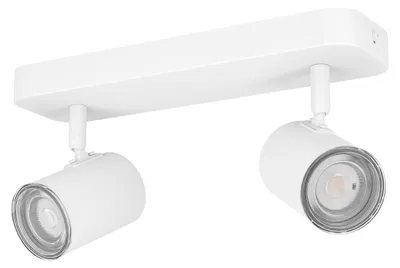 Imagen del producto de Lámpara de techo EGLO Consuma 1, foco empotrado de 2 luces, lámpara de techo para baño, lámpara de techo metálica blanca, foco empotrado con bombilla GU10, IP44