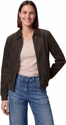 Produktbild von Cecil Damen Outdoorjacke aus Cord im Blouson-Schnitt mit Reißverschluss und Umlegekragen