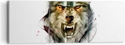 Produktbild von Bild auf Leinwand - Leinwandbild - Wolf Tier Wald - 90x30cm - Wand Bild - Wanddeko - Wandbilder - Leinwanddruck - Bilder - Kunstdruck - Wanddekoration - Leinwand bilder - Wandkunst - CA90x30-4070