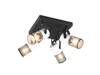 Zdjęcie produktu dla Spot Tosh czarno-biały 4xE14x15W metal wym:19,5x22x22cm IP20 Trio
