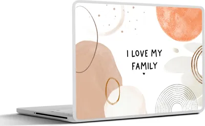 Produktbild von MuchoWow® Laptop Aufkleber Sticker Cover Zitate - Ich liebe meine Familie - Sprichwörter - Familie 30x22 cm - Laptop-Sticker