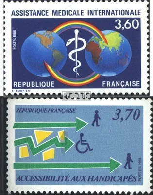Produktbild von Briefmarken Frankreich 1988 Mi 2671,2672 (kompl.Ausg.) postfrisch Fürsorge