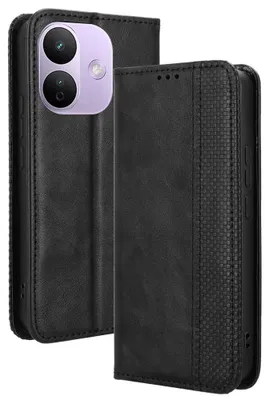 Produktbild von Xiaomi Redmi Note 17 Pro Hülle - Coverup Vintage Style Klapphülle - Schwarz