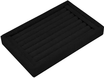 Immagine prodotto di Portagioie a 7 scomparti, cassetto per orecchini, portagioie in velluto, cassetto per gioielli, porta-anelli