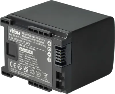 Produktbild von vhbw Akku Ersatz für Canon BP-828, BP-827, BP-820 für Videokamera Camcorder (1600 mAh, 7,2 V, Li-Ion) + Infochip