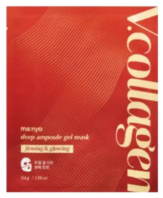 Zdjęcie produktu dla Hydrożelowa ampułkowa maska do twarzy z kolagenem MANYO V.Collagen Deep Ampoule Gel Mask, 1 szt.